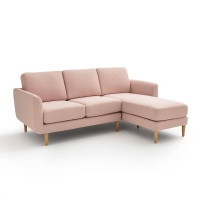 Диван Угловой Jimi правый угол розовый LA REDOUTE INTERIEURS  фото, kupilegko.ru